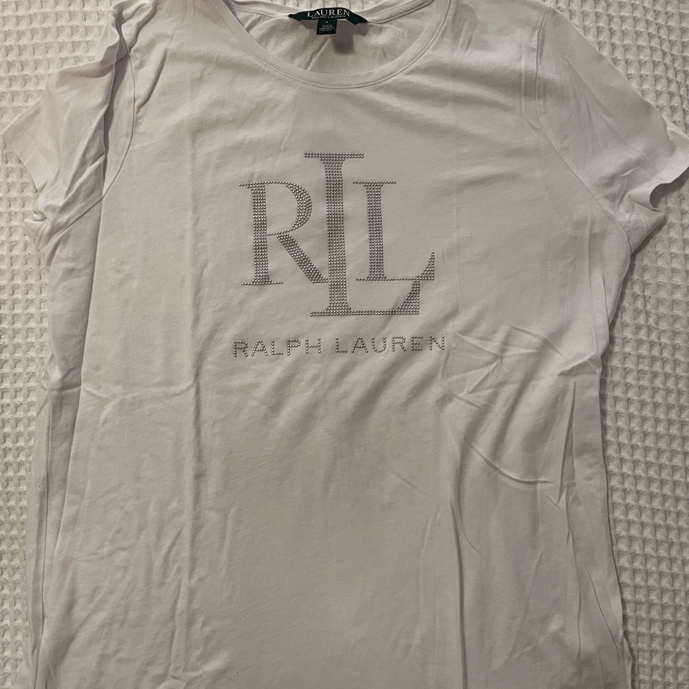 Ralph Lauren White Fitted Short Sleeve Tee